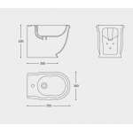 Hidra Ellade Bidet stojący Biały D24.001