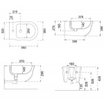 Hidra Ellade Bidet wiszący Biały DW14.001