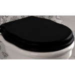 Hidra Ellade Deska wolnoopadająca czarna, zawiasy chrom DXNZ