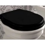 Hidra Ellade Deska sedesowa wolnoopadająca czarna, zawiasy brązowe DXNZB