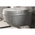 Hidra Ellade Miska WC wisząca z deską wolnoopadjąca biała Biała DW10.001+DXZ.001