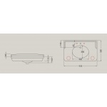 Hidra Ellade Umywalka ścienna 93x58 cm Biały D31.001