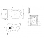 Hidra Ellade Miska WC stojąca bez deski i spłuczki z pionowym odpływem Biały D23.001