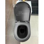      Hidra Gio Evolution Miska WC wisząca 55x36,5 cm z deską wolnoopadającą Czarny mat GWR20.026+GZQ.026 PROMOCJA!! W MAGAZYNIE!!