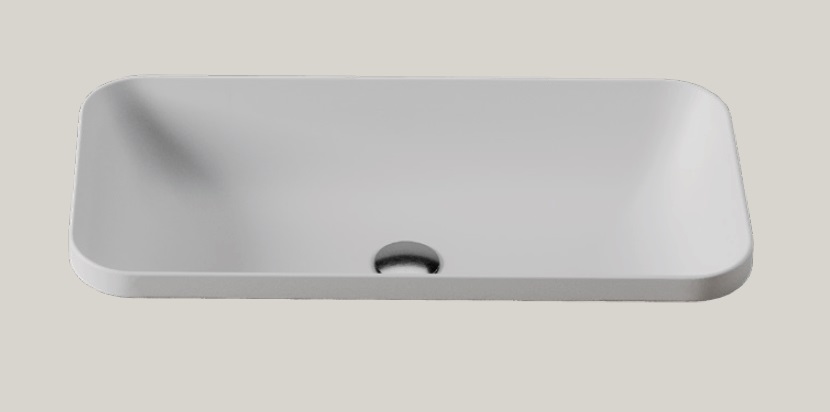 Hidra Gio Evolution Umywalka prostokątna stawiana na blat 80x37 cm Biały G180.001