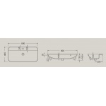 Hidra Gio Evolution Umywalka prostokątna wpuszcza w blat 80x40 cm Biały G280.001
