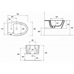      Hidra Loft Bidet wiszący biały LOW14 Tylko 1 sztuka w takiej cenie!