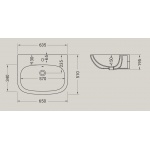 Hidra My Umywalka ścienna 65x51 cm Biały M15.001