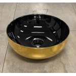 Hidra Sphere Umywalka okrągła Ø 440 mm złoty/czarny SP17.020