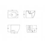 Hidra Tour 4.0 Bidet stojący biały TU44.001