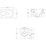     Hidra Tour 4.0 Miska wisząca bezrantowa z deską wolnoopadającą slim 52,5x36,5 cm biały połysk TUWR40.001+TUZQ40.001 WIETRZENIE MAGAZYNU 