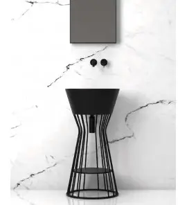 Hidra Wire Umywalka okrągła Ø 430 mm Czarny mat W1.026