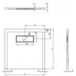 HOESCH Sola Brodzik z odlewu mineralnego 900x900x15 biały 4350xA.010