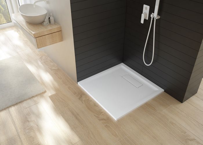 HOESCH Sola Brodzik z odlewu mineralnego 900x900x15 biały 4350xA.010