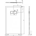 HOESCH Sola Brodzik z odlewu mineralnego 1200x800x15 biały 4354xA.010