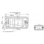 HOESCH Ergo+ Wanna akrylowa prostokątna do zabudowy z dedykowanym systemem hydromasażu 207,5x107,5 cm biały/chrom 6436S.010305