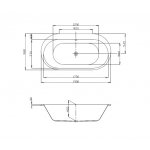 Hoesch Foster Wanna do zabudowy 190x98 cm biały 6476.010