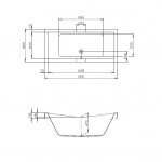 Hoesch Foster Wanna do zabudowy 180x80 cm biały 6628.010