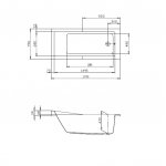Hoesch Foster Wanna do zabudowy 170x75 cm biały 6629.010