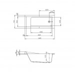 Hoesch Foster Wanna do zabudowy 160x70 cm biały 6647.010