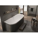 HOESCH iSensi Wanna akrylowa przyścienna do zabudowy z systemem wodno-powietrznym hydromasażu Reviva II 190x90 cm biała 3840E