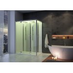 HOESCH SensePerience Kabina parowa prostokątna lewa z brodzikiem z odlewu mineralnego 1800x1000 biała 532381xA.010550