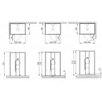 HOESCH SensePerience Kabina parowa prostokątna lewa do montażu we wnęce z brodzikiem z odlewu mineralnego 1200x1000 biały 535321xA.010550