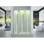 HOESCH SensePerience Kabina parowa prostokątna lewa do montażu we wnęce z brodzikiem z odlewu mineralnego 1800x1000 biała 535381xA.010550