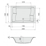Hoesch Largo Wanna prostokątna 200x140 cm biała 3692