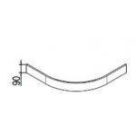 HOESCH Obudowa aluminiowa do brodzika kabiny parowej o wymiarach - półokrągła 1000x1000 27802