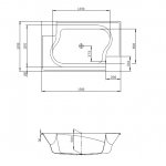 Hoesch Santee Wanna do zabudowy 190x120 cm biały 6652.010
