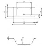 HOESCH Scelta Wanna akrylowa prostokątna z systemem wodno-powietrznym hydromasażu Reviva II 180x90 cm biała 3671E