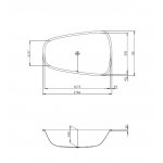 Hoesch SingleBath Duo Wanna do zabudowy lewa 176,6x114,1 cm biały 3688.010