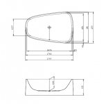 Hoesch SingleBath Duo Wanna wolnostojąca z obudową lewa 179,7x117,2 cm biały 3698.010