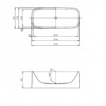 Hoesch SingleBath Uno Wanna wolnostojąca z obudową 178,6x77 cm biały 3697.010