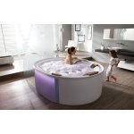 HOESCH Ergo+ Wanna akrylowa owalna wolnostojąca z obudową szklaną 200x160 cm w kolorze białym 6442.010305550