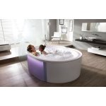 HOESCH Ergo+ Wanna akrylowa owalna wolnostojąca z obudową szklaną 200x160 cm w kolorze białym 6442.010305550