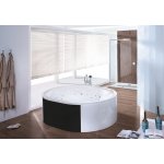 HOESCH Ergo+ Wanna akrylowa owalna wolnostojąca z obudową szklaną 200x160 cm w kolorze czarnym 6442.010305552
