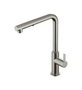 Hotbath Ace Bateria kuchenna z wyciąganą wylewką prysznicową i 2 strumieniami Brushed Nickel AC042.GN