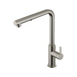 Hotbath Ace Bateria kuchenna z wyciąganą wylewką prysznicową i 2 strumieniami Brushed Nickel AC042.GN