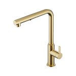 Hotbath Ace Bateria kuchenna z wyciąganą wylewką prysznicową i 2 strumieniami Brushed Brass PVD AC042.BBP