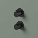 Hotbath Ace Bateria natryskowa termostatyczna podtynkowa 2-drożna - element zewnętrzny Matt Black PVD AC009.MBP