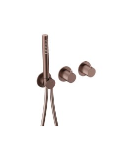 Hotbath Ace Bateria natryskowa termostatyczna podtynkowa, z dwoma zaworami i słuchawką prysznicową - element zewnętrzny Brushed Copper PVD AC071.BCP