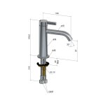 Hotbath Ace Bateria umywalkowa jednouchwytowa Matt Black PVD AC003.MBP