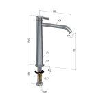 Hotbath Ace Bateria umywalkowa jednouchwytowa Wysoka Chrom AC003H.CR