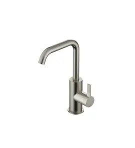 Hotbath Ace Bateria umywalkowa jednouchwytowa z obrotową wylewką Brushed Nickel AC004.GN