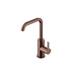 Hotbath Ace Bateria umywalkowa jednouchwytowa z obrotową wylewką Brushed Copper PVD AC004.BCP