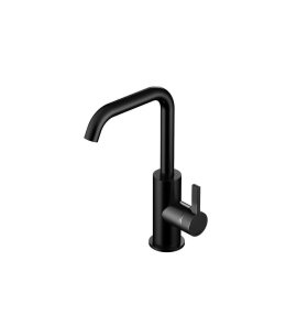 Hotbath Ace Bateria umywalkowa jednouchwytowa z obrotową wylewką Matt Black PVD AC004.MBP