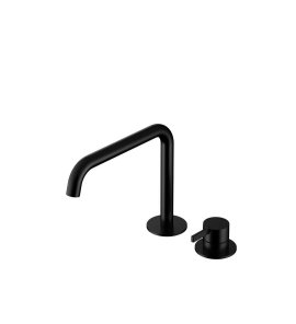 Hotbath Ace Bateria umywalkowa jednouchwytowa z 2 otworami i obrotową wylewką Matt Black PVD AC023.MBP