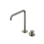 Hotbath Ace Bateria umywalkowa jednouchwytowa z 2 otworami i obrotową wylewką Wysoka Brushed Nickel AC023H.GN